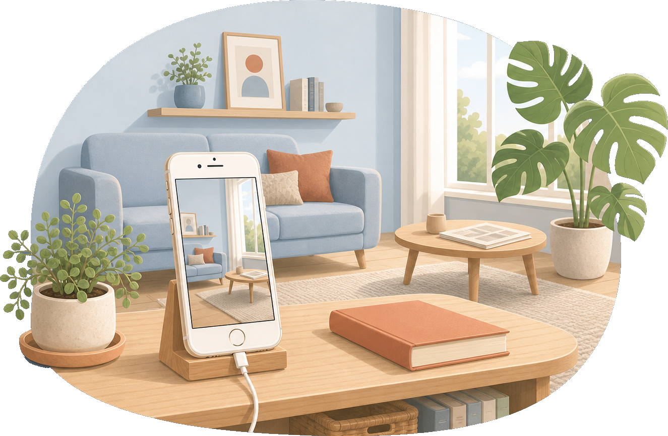 使わなくなったスマホを実家のリビングに置くだけ